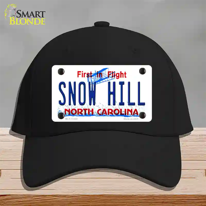 Snow Hill North Carolina Novelty License Plate Hat Cotton / Black