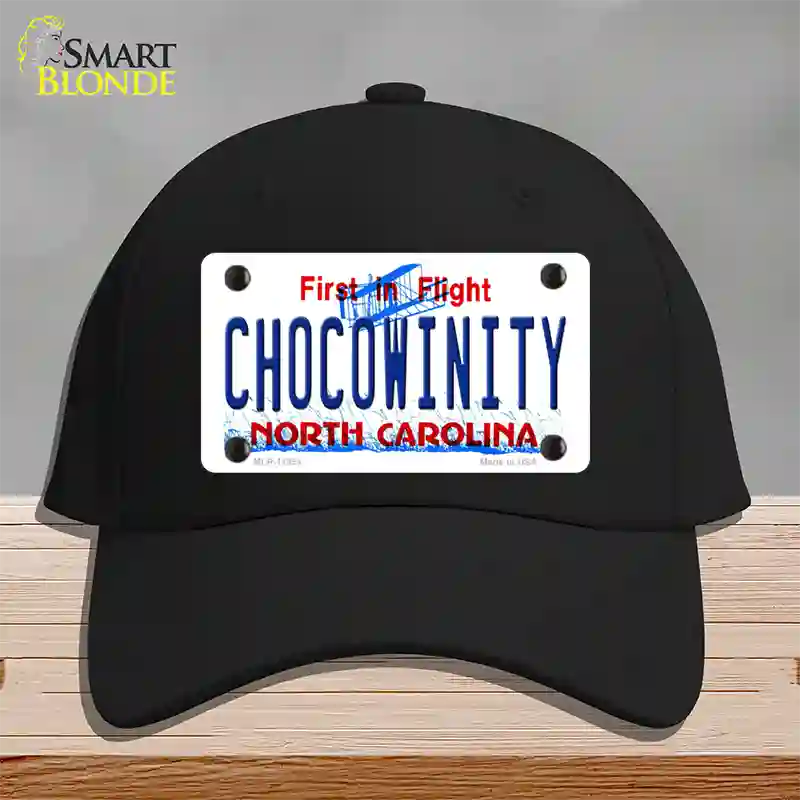 Chocowinity North Carolina Novelty License Plate Hat Cotton / Black