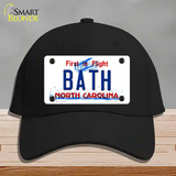 Bath North Carolina Novelty License Plate Hat Cotton / Black