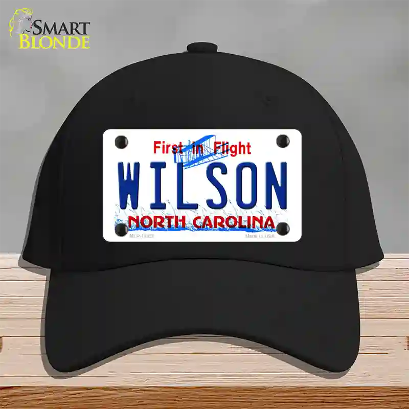 Wilson North Carolina Novelty License Plate Hat Cotton / Black