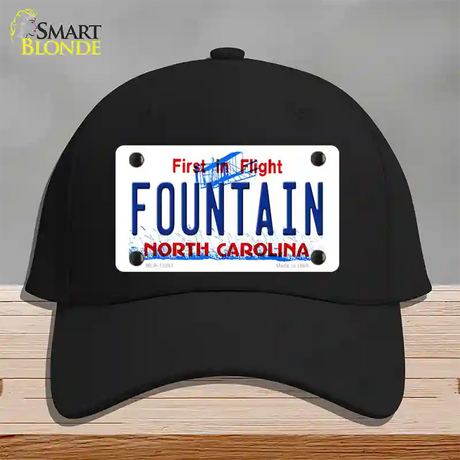 Fountain North Carolina Novelty License Plate Hat Cotton / Black