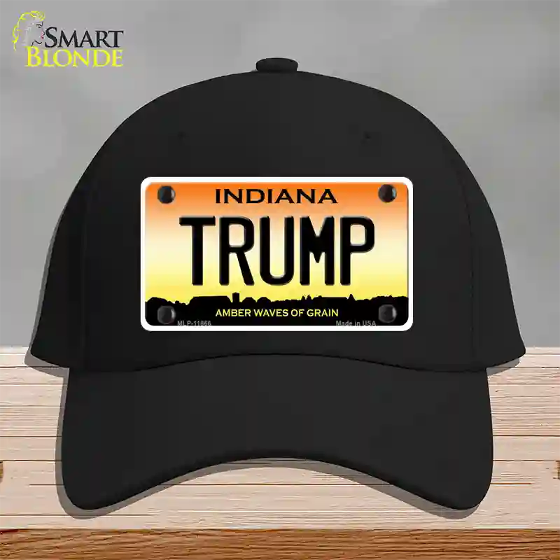 Trump Indiana Novelty License Plate Hat Cotton / Black