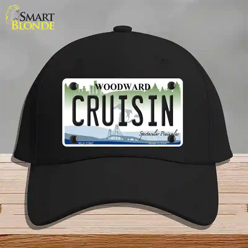 Cruisin Woodward Michigan Novelty License Plate Hat Cotton / Black