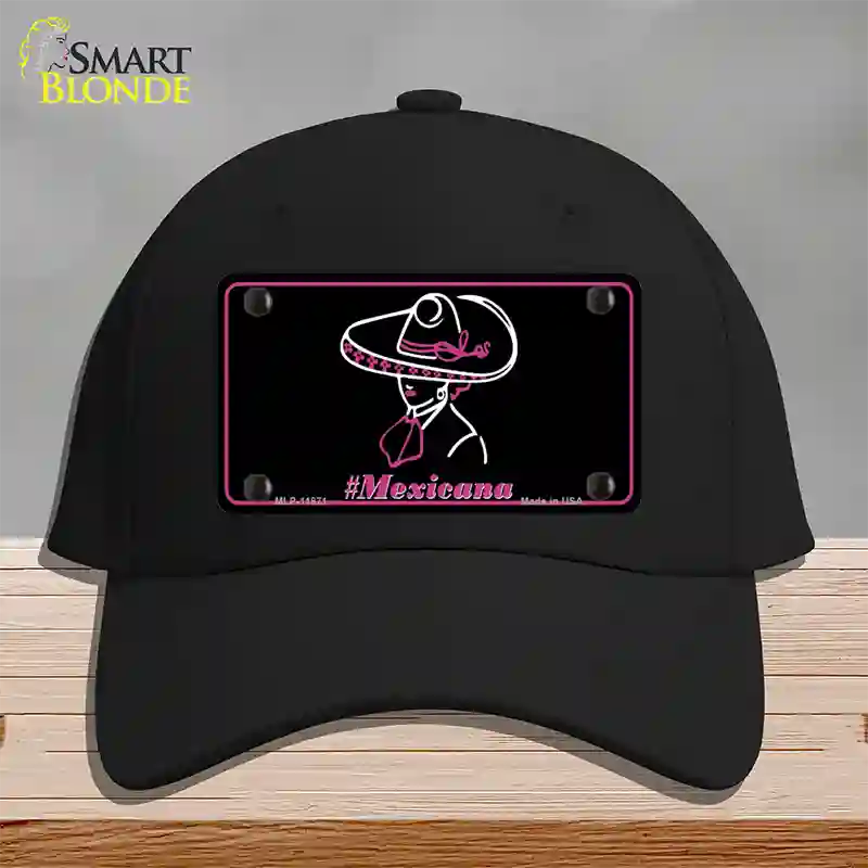 Hashtag Mexicana Novelty License Plate Hat Cotton / Black