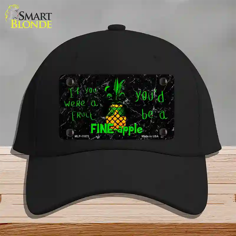 Fineapple Novelty License Plate Hat Cotton / Black