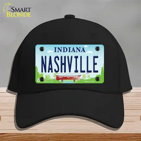 Nashville Indiana Novelty License Plate Hat Cotton / Black