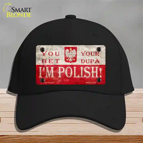 Im Polish Novelty License Plate Hat Cotton / Black