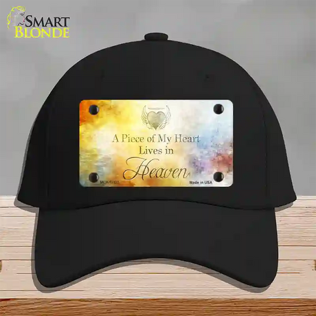 Lives In Heaven Novelty License Plate Hat Cotton / Black