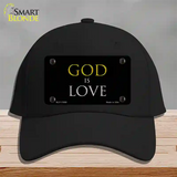 God Is Love Novelty License Plate Hat Cotton / Black