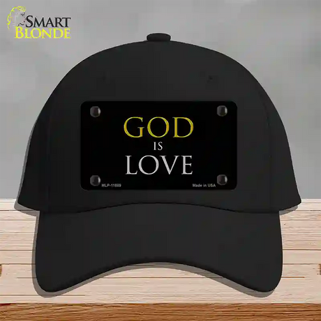 God Is Love Novelty License Plate Hat Cotton / Black