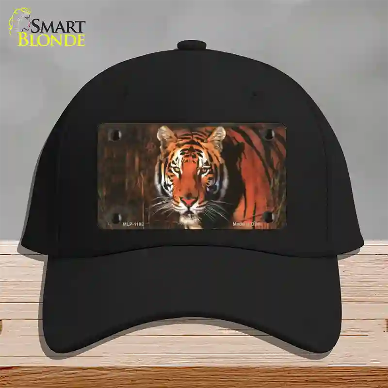 Tiger Novelty License Plate Hat Cotton / Black