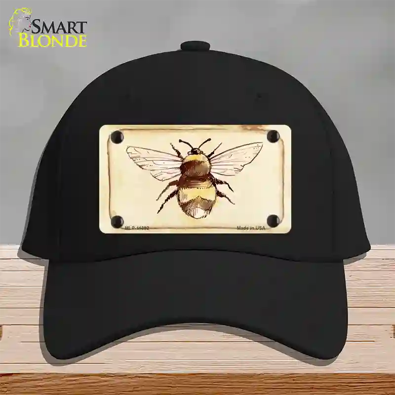 Bumble Bee Watercolor Novelty License Plate Hat Cotton / Black