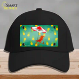 Chair and Umbrella Novelty License Plate Hat Cotton / Black