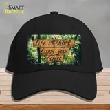 Enjoy Your Coffee Novelty License Plate Hat Cotton / Black