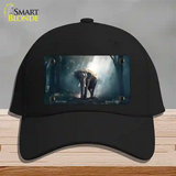 Elephant in the Woods Novelty License Plate Hat Cotton / Black