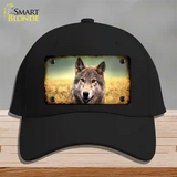 Wolf Novelty License Plate Hat Cotton / Black