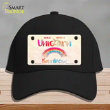 Walk with a Unicorn Novelty License Plate Hat Cotton / Black