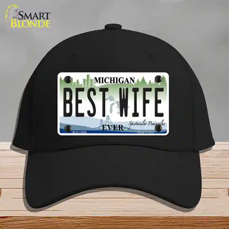 Michigan Best Wife Novelty License Plate Hat Cotton / Black