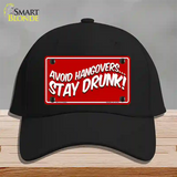 Avoid Hangovers Novelty License Plate Hat Cotton / Black