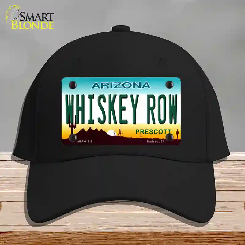 Whiskey Row Arizona Novelty License Plate Hat Cotton / Black