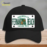 Florida Fernandina Beach Novelty License Plate Hat Cotton / Black