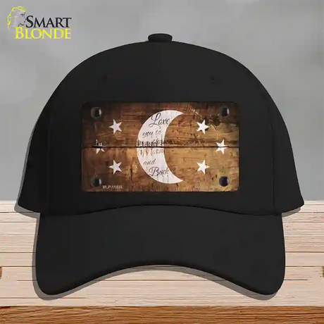 The Moon and Back Novelty License Plate Hat Cotton / Black