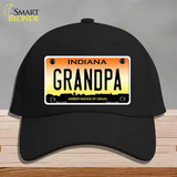 Indiana Grandpa Novelty License Plate Hat Cotton / Black