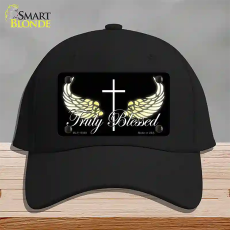 Truly Blessed Novelty License Plate Hat Cotton / Black