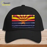 Arizona Corrugated Flag Novelty License Plate Hat Cotton / Black