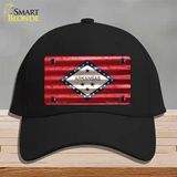 Arkansas Corrugated Flag Novelty License Plate Hat Cotton / Black