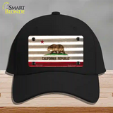 California Corrugated Flag Novelty License Plate Hat Cotton / Black