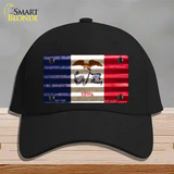 Iowa Corrugated Flag Novelty License Plate Hat Cotton / Black