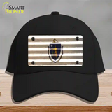 Massachusetts Corrugated Flag Novelty License Plate Hat Cotton / Black