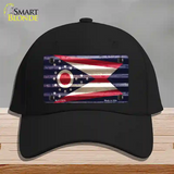 Ohio Corrugated Flag Novelty License Plate Hat Cotton / Black