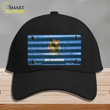 Oklahoma Corrugated Flag Novelty License Plate Hat Cotton / Black