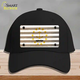 Rhode Island Corrugated Flag Novelty License Plate Hat Cotton / Black