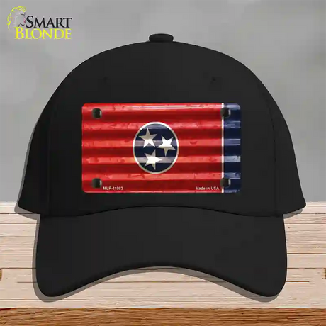 Tennessee Corrugated Flag Novelty License Plate Hat Cotton / Black