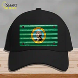 Washington Corrugated Flag Novelty License Plate Hat Cotton / Black