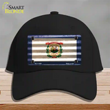 West Virginia Corrugated Flag Novelty License Plate Hat Cotton / Black