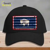 Wyoming Corrugated Flag Novelty License Plate Hat Cotton / Black