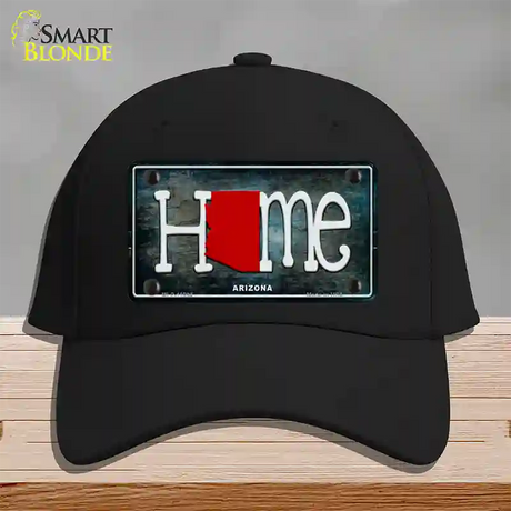 Arizona Home State Outline Novelty License Plate Hat Cotton / Black