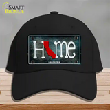 California Home State Outline Novelty License Plate Hat Cotton / Black