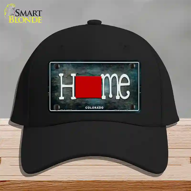 Colorado Home State Outline Novelty License Plate Hat Cotton / Black