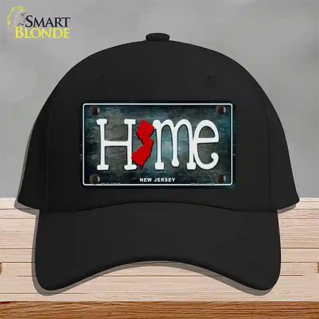 New Jersey Home State Outline Novelty License Plate Hat Cotton / Black