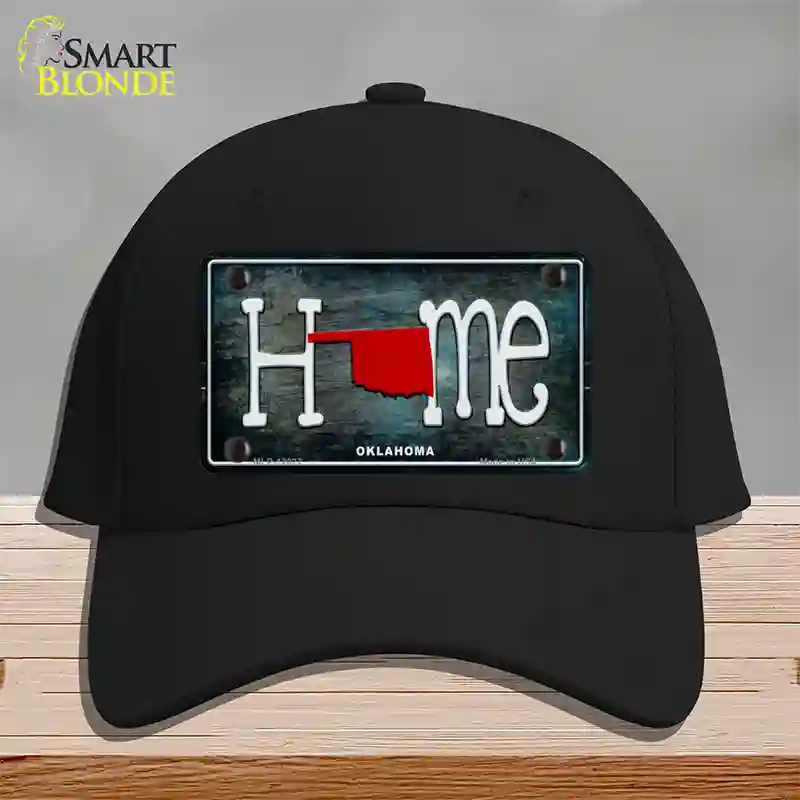 Oklahoma Home State Outline Novelty License Plate Hat Cotton / Black