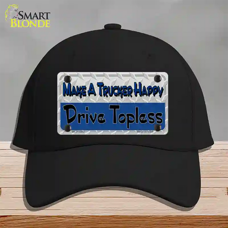 Make A Mesh Happy Novelty License Plate Hat Cotton / Black