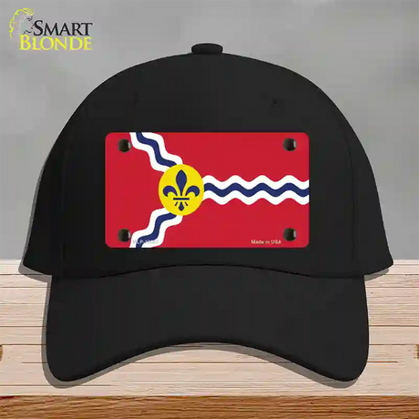 St. Louis State Flag Missouri Novelty License Plate Hat Cotton / Black