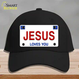 Jesus Loves You Novelty License Plate Hat Cotton / Black