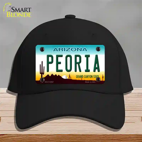 Peoria Arizona Novelty License Plate Hat Cotton / Black