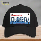 Washington Cougars Fan Novelty License Plate Hat Cotton / Black